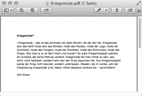 Screenshot OS X Vorschau mit PDF