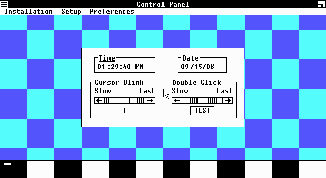 Windows 1.0 Beta Control Panel