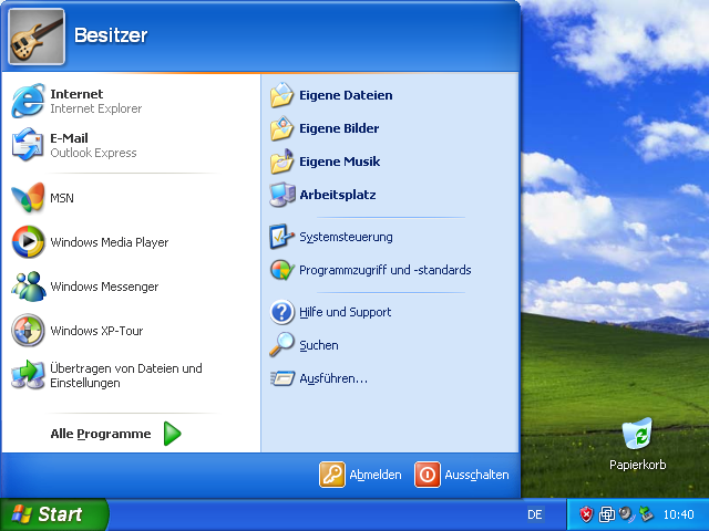 XP Startmenü