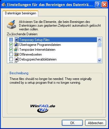 Erweiterte Datenträgerbereinigung